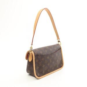 Louis Vuitton Diane NM Shoulder Bag Canvas Leather Monogram Brown